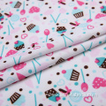 Cute Ice Cream Pattern Polyester Jersey Fabric